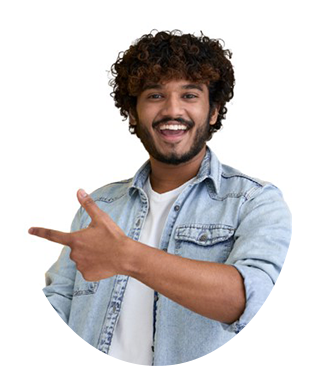 a man with curly hair